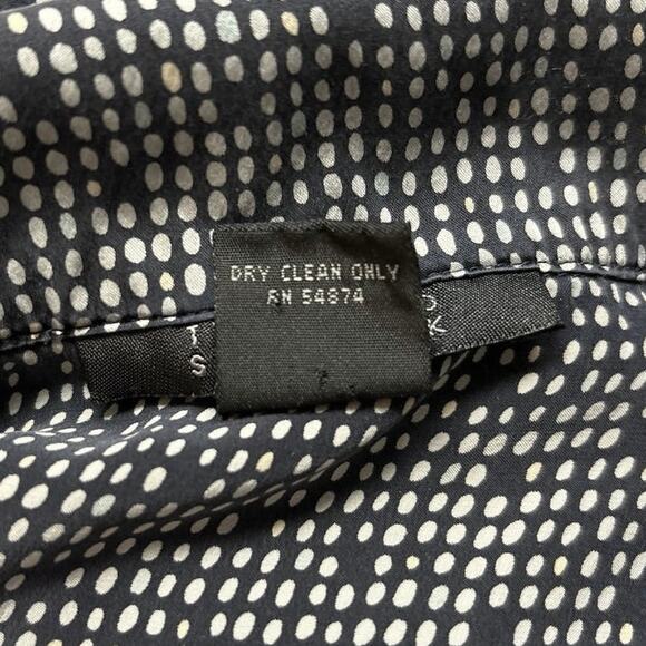 The Limited 100% Silk Gray Geometric Print  Long Sleeve Button Up Shirt Dress 6 - Picture 7 of 7